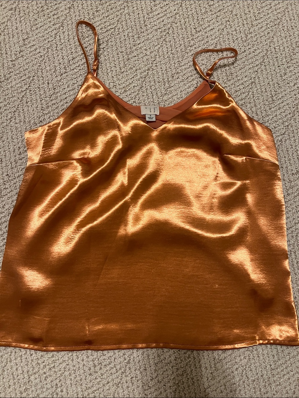 a new day Copper Satin V-Neck Cami